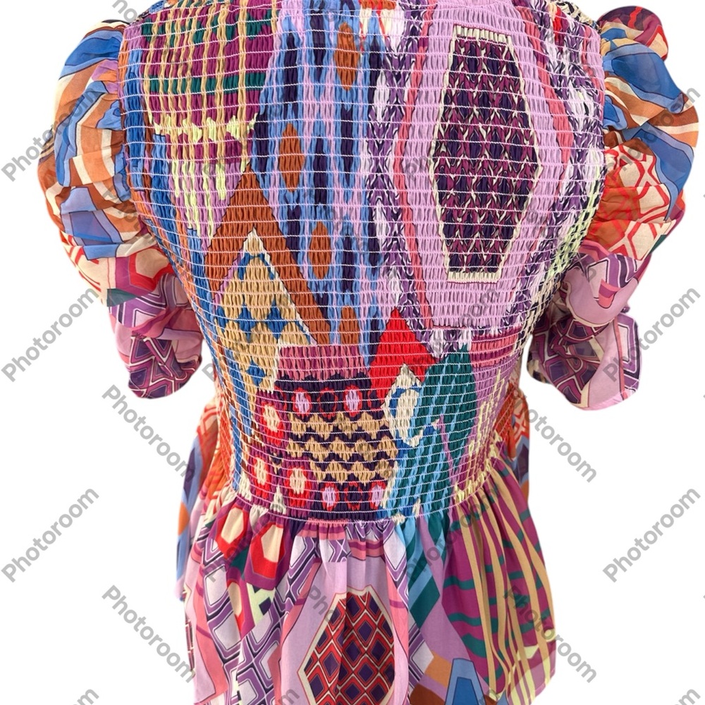 Colorful Patchwork Blouse - image 4